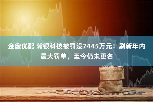 金鑫优配 瀚银科技被罚没7445万元！刷新年内最大罚单，至今仍未更名